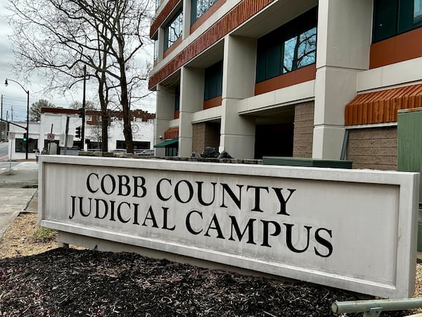 The Cobb County Courthouse complex in Marietta, Ga., is shown in this photo Monday, March 24, 2025 (AP Photo/Jeff Martin)
