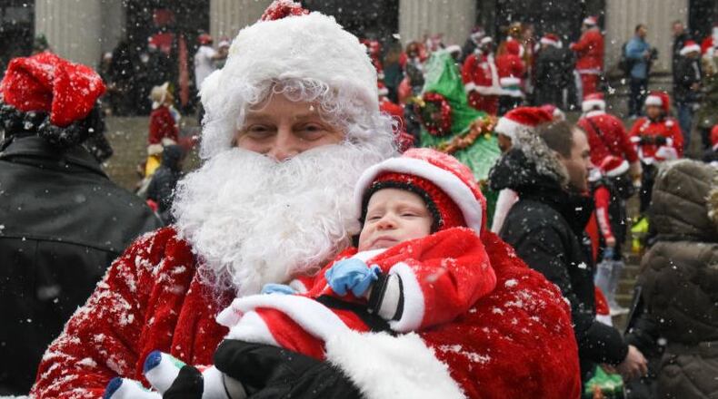 Santa Claus and friend.