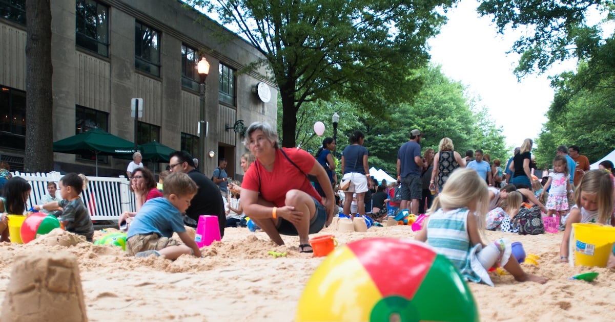 Play in more than 50 tons of sand at Friday’s Decatur Beach Party