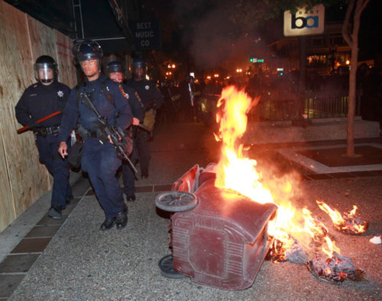 Reaction to BART verdict in Oakland