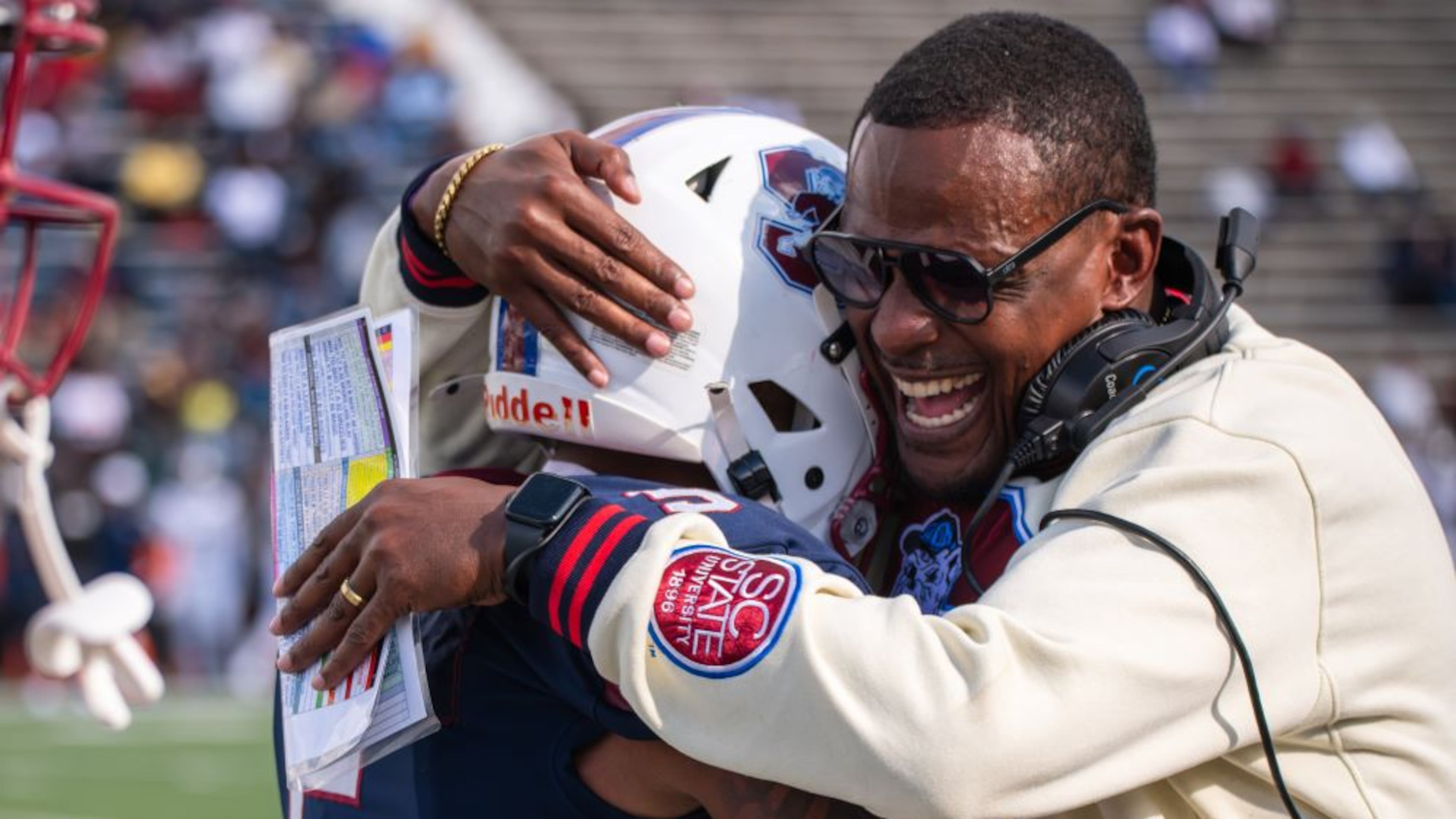 South Carolina State University head football coach Chennis Berry led the team to two undefeated seasons and back-to-back Mid-Eastern Athletic Conference championships since becoming head coach in 2023. (Courtesy of South Carolina State University Athletics)