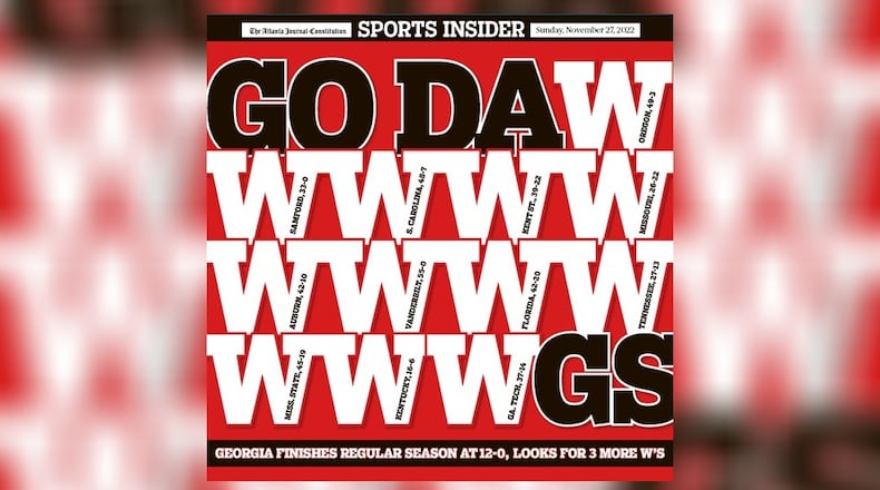 The Atlanta Journal-Constitution's digital magazine Sports Insider, Sunday, Nov. 27, 2022.