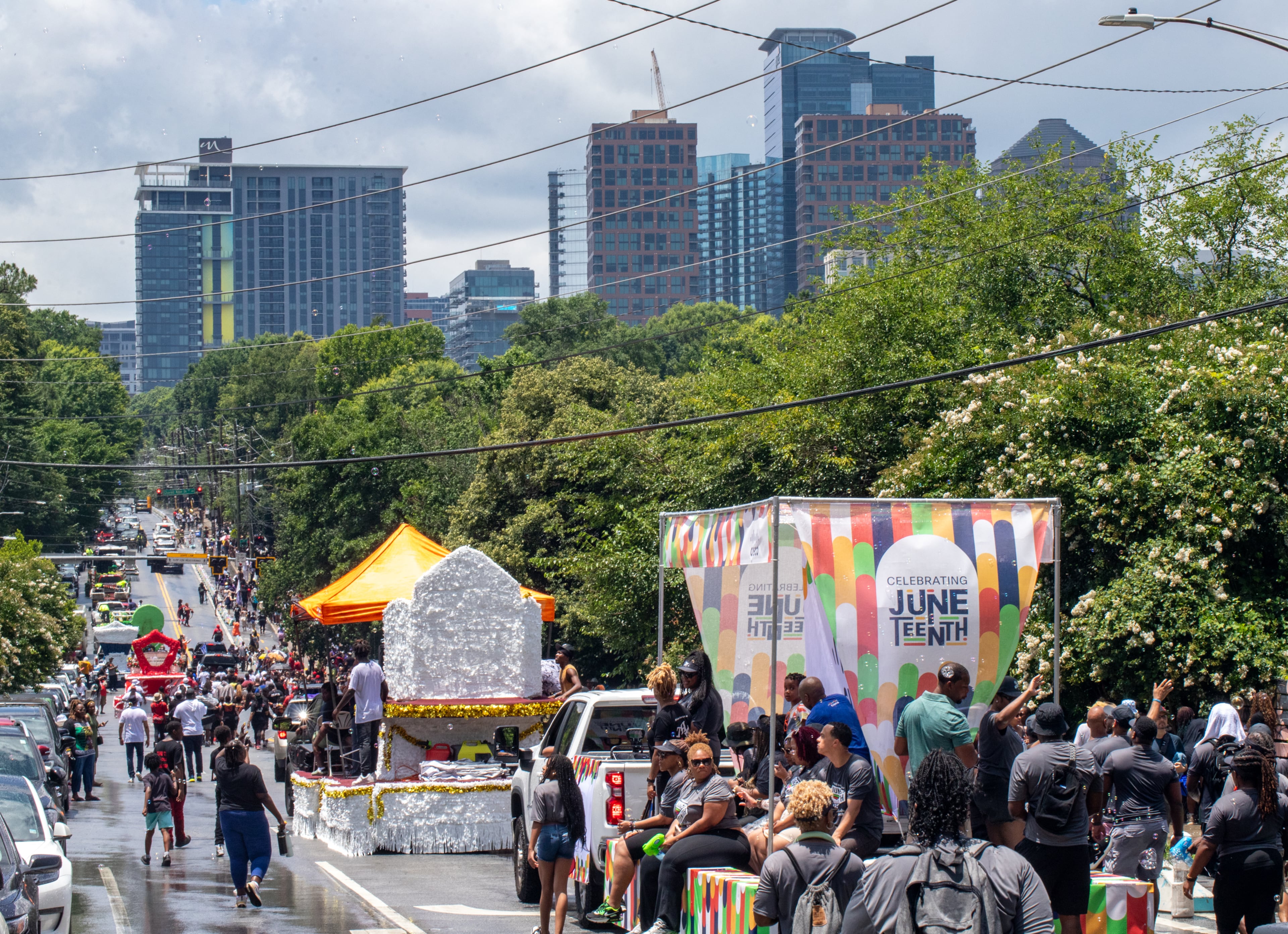 Juneteenth Parade and Music Festival takes place in Atlanta on Saturday, June 14, 2025 beginning at The King Center and ending at Piedmont Park. (Jenni Girtman for The Atlanta Journal-Constitution)