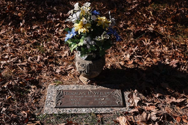 Herman Wilder's gravesite in Gainesville. (Natrice Miller/AJC)