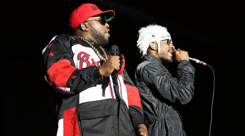 Big Boi and Andre 3000 celebrated their 20th anniversary with the first of three hometown shows Friday night. Photo: Robb D. Cohen/www.robbsphotos.com.