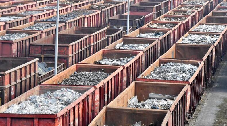 Wagons with steel are pictured at the Krupp Mannesmann steel factory in Duisburg, Germany, Friday, March 2, 2018. U.S. President Donald Trump risks sparking a trade war with his closest allies if he goes ahead with plans to impose steep tariffs on steel and aluminum imports, German officials and industry groups warned Friday. (AP Photo/Martin Meissner)