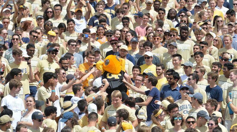 Georgia Tech expects to open 2021 football season with 100% capacity at Bobby Dodd Stadium in Atlanta. (Hyosub Shin / hyosub.shin@ajc.com)