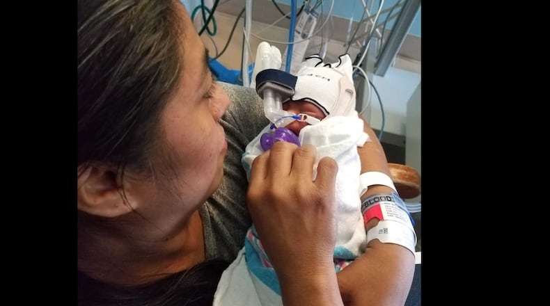 A woman gave birth to a boy at Six Flags Over Georgia on Monday, July 23, 2018.