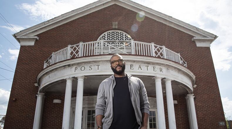 Filmmaker Tyler Perry at this $250 million Tyler Perry Studios in southwest Atlanta. (Hyosub Shin / Hyosub.Shin@ajc.com)