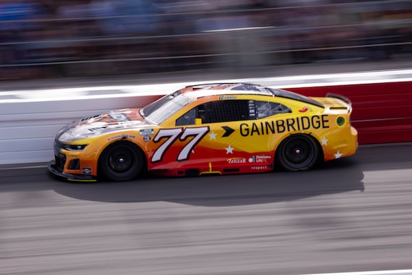 Carson Hocevar competes during the NASCAR All-Star Open auto race Sunday, May 18, 2025, in North Wilkesboro, N.C. (AP Photo/Scott Kinser)