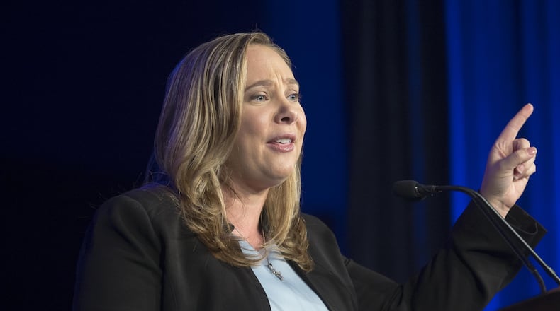 Sarah Riggs Amico, the Democratic candidate for lieutenant governor, said the state should standardize how it responds to sexual harassment complaints and beef up training. (ALYSSA POINTER/ALYSSA.POINTER@AJC.COM)
