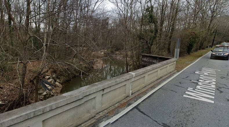 Sandy Springs recently approved a contract to design and build the Nancy Creek at Windsor Meadows Stream and Water Quality Improvement project. (Google Maps)