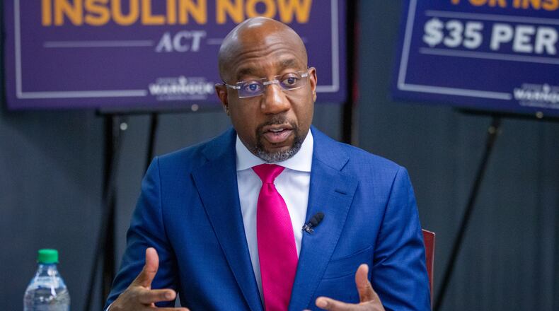 U.S. Sen. Raphael Warnock said a leaked draft of a U.S. Supreme Court decision by Justice Samuel Alito could have impact beyond overturning Roe v. Wade. “This has implications not only for women and reproductive rights,” he said. “I think when you look at the framework of what Alito argues, it opens the door for revisiting or undermining all other kinds of established precedent that could impact workers, members of the LGBT community, equality of marriage and a whole range of issues like voting rights.” STEVE SCHAEFER FOR THE ATLANTA JOURNAL-CONSTITUTION