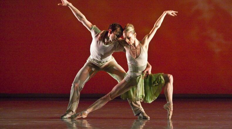 Married couple John Welker and Christine Winkler perform with the Atlanta Ballet. Winkler gave birth to the couple’s first child, Lucas, on April 6. They’re one of several couples who seek to make romance work while working together at the ballet.