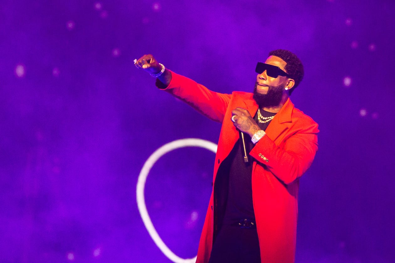 Gucci Mane joined the lineup for the AT&T Playoff Playlist Live last year. His new song seems to be a response to a kidnapping case he's involved in. (Ryan Fleisher for the AJC)