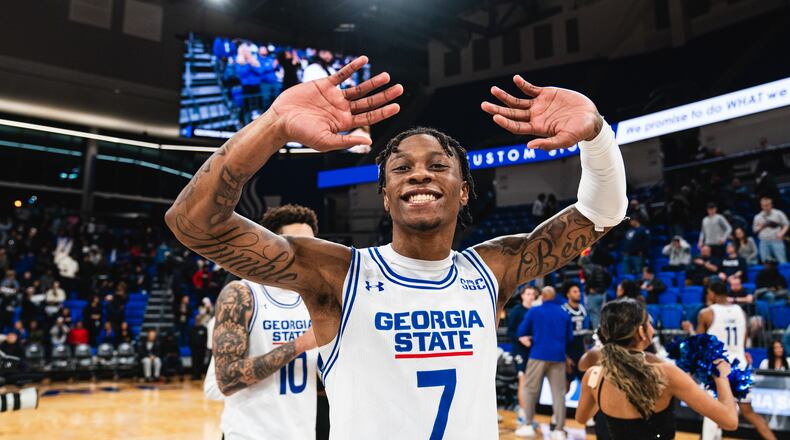 Zarique Nutter had 22 points in GSU's win vs. Ga. So. on Jan. 9, 2025. (Photo -Daniel Wilson)