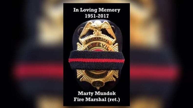 Martin “Marty” Mundok, who retired from the Fayetteville Fire Department in January, was headed out of town when he was killed in a crash. (Credit: Facebook)