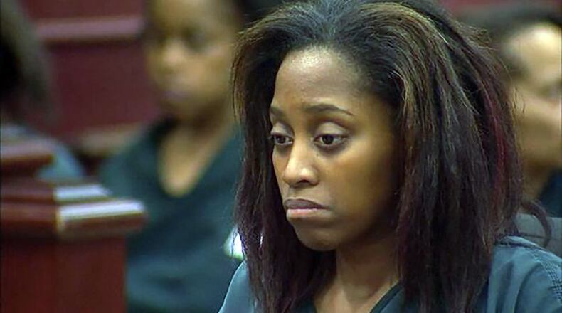 Aleisha Harris, aunt of the teen and the victim, also faces charges after police say she waited 24 hours to get medical care for 4-year-old Jamal Dunlap Photo courtesy of Channel 2 Action News