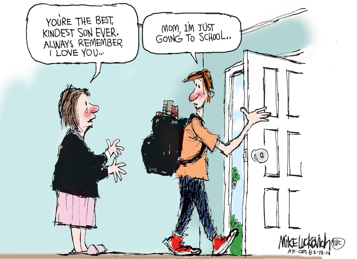 Mike Luckovich Round File FEB 16