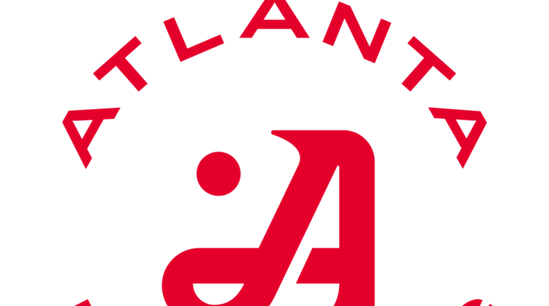 The logo for the TGL Atlanta Drive GC features a drive and golf ball forming the letter A.