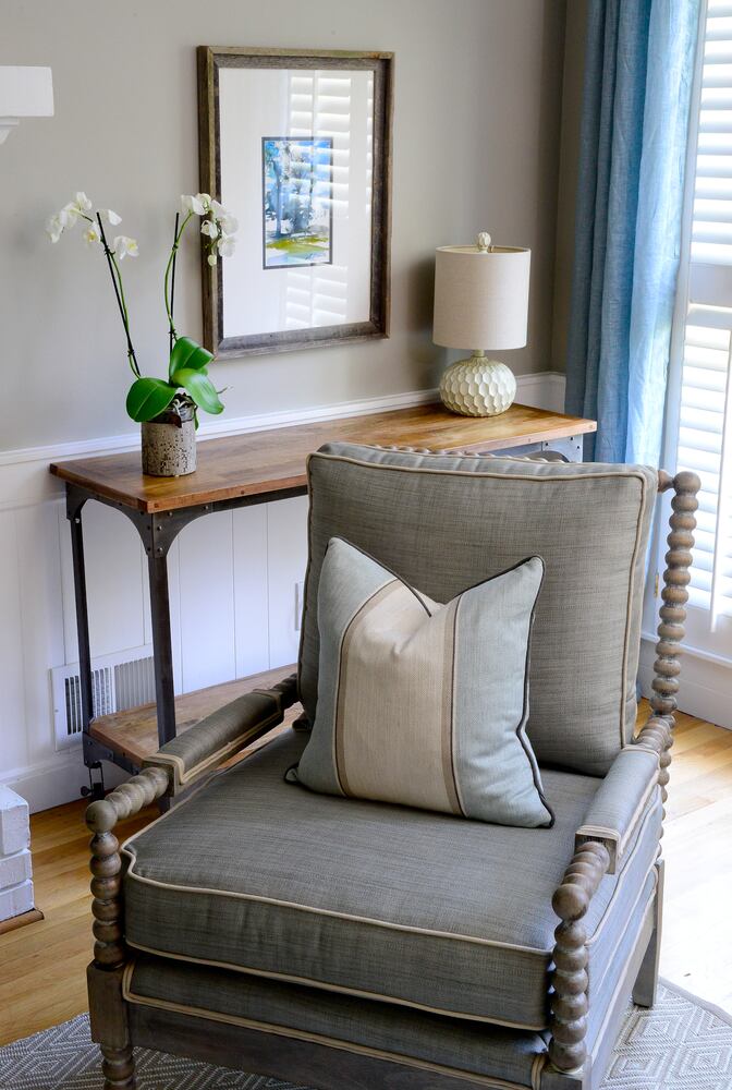 Upholstered spindle chairs