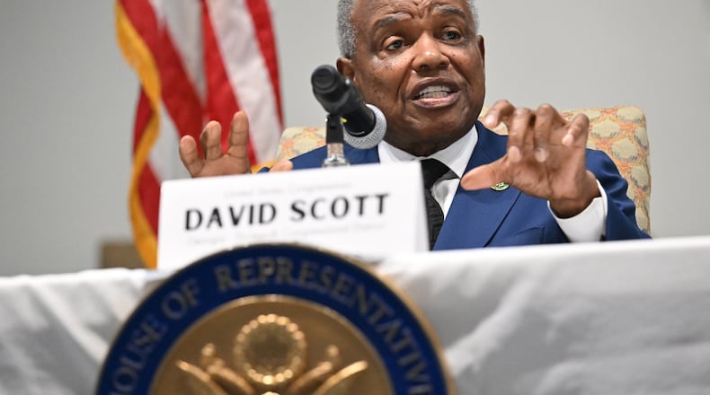 U.S. Rep. David Scott, 79, said he plans to return to his congressional duties after the Thanksgiving break when votes on the U.S. House floor resume Dec. 3. (Hyosub Shin/AJC 2023)
