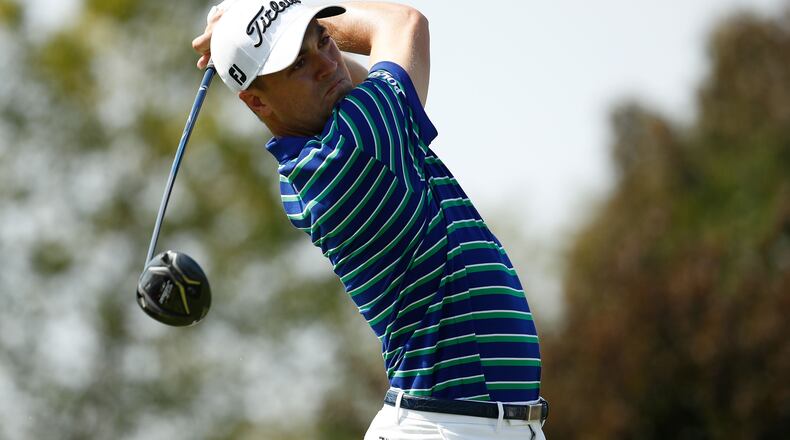 Justin Thomas takes the lumber to Conway Farms in last week's BMW Championship. (Andy Lyons/Getty Images)