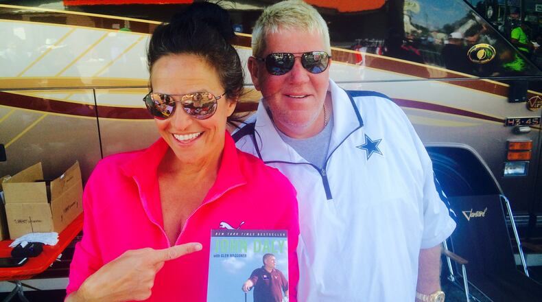 John Daly and his fiancee Anna Cladakis. Photo: Jennifer Brett