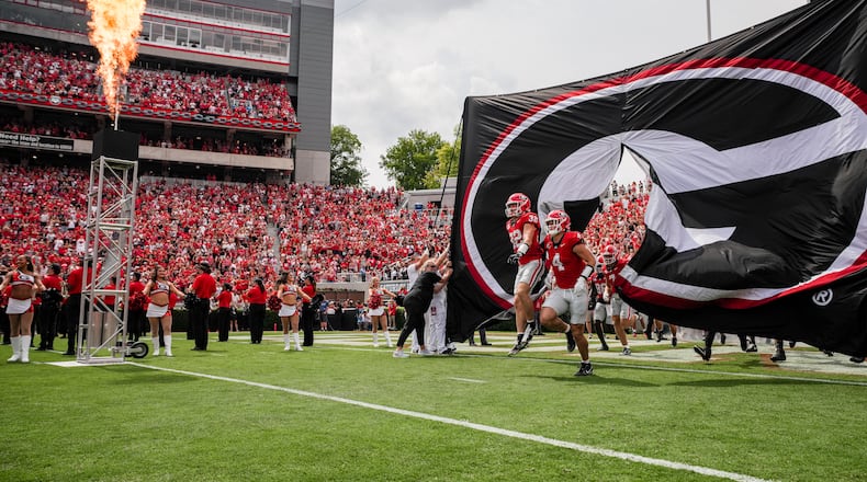 Progressive Insurance's logo will appear on Georgia's Dooley Field this season. (Tony Walsh/UGAAA 2025)