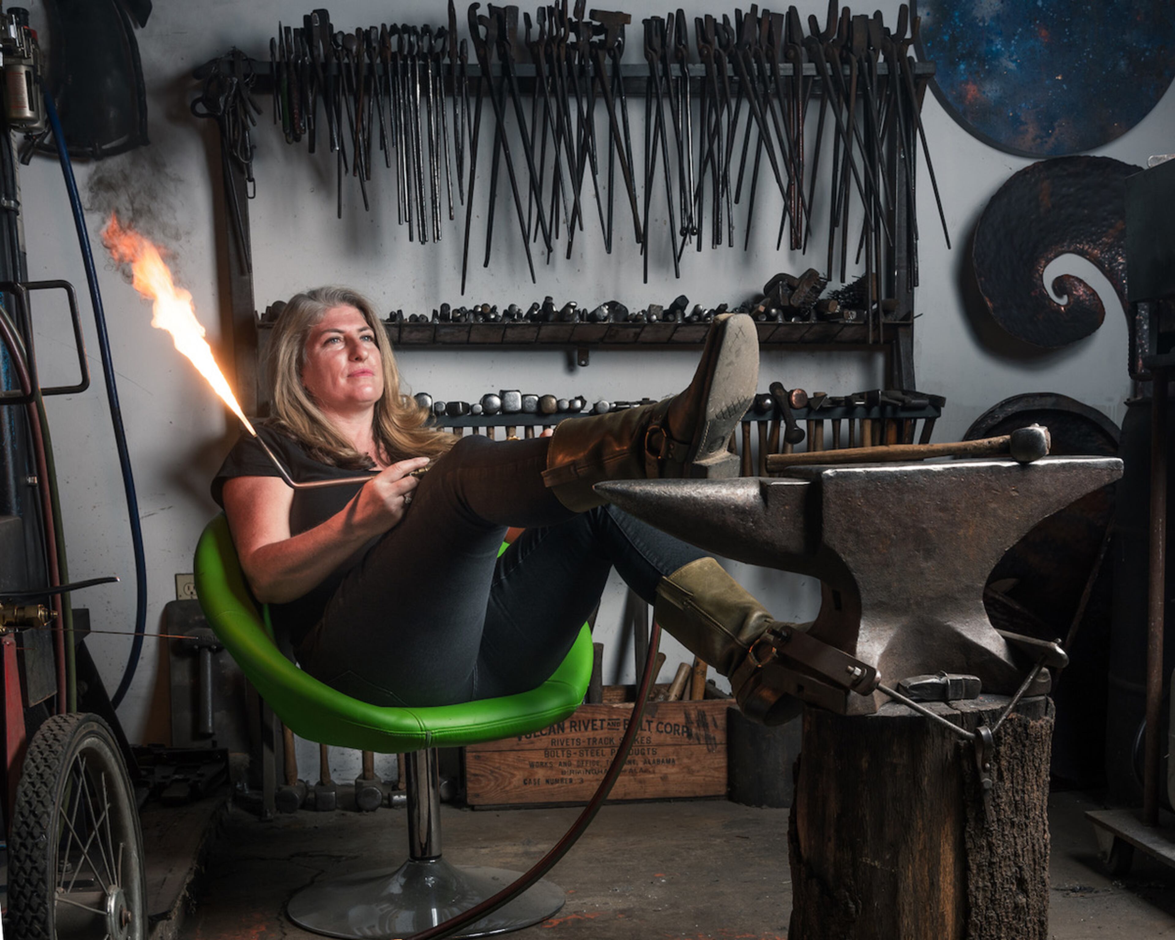 David Clifton Strawn has taken portraits of many of his fellow Atlanta artists, including sculptor Corrina Sephora. "More and more I want to use people and put them in narratives," he says. (Courtesy of David Clifton Strawn)