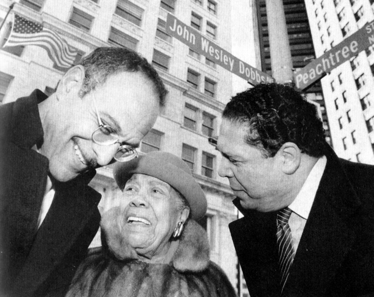 Mayors Bill Campbell (1994-2002, two terms) and Maynard Jackson (1974-82, first/second terms; 1990-94, third term)