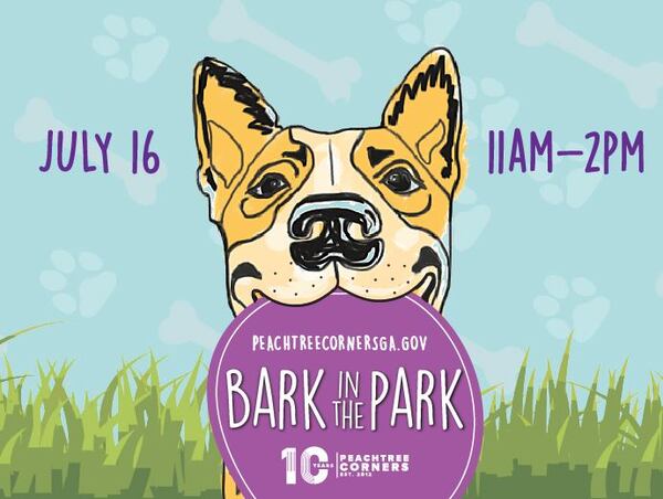 Bring your dog along and let them enjoy activities like chasing bacon bubbles at Bark in the Park at Peachtree Corners.