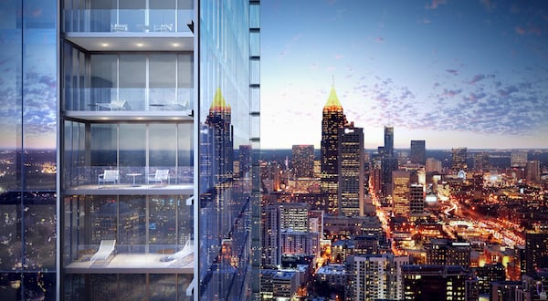 This is a 2018 rendering of the planned Opus Place residential tower in Midtown that was never delivered.