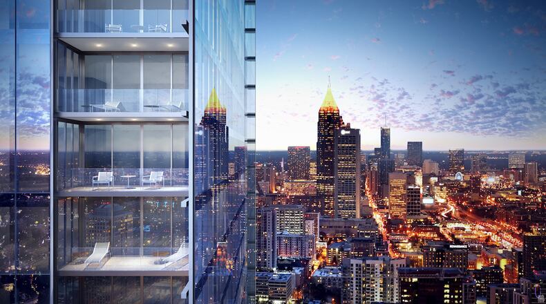 This is a 2018 rendering of the planned Opus Place residential tower in Midtown that was never delivered.