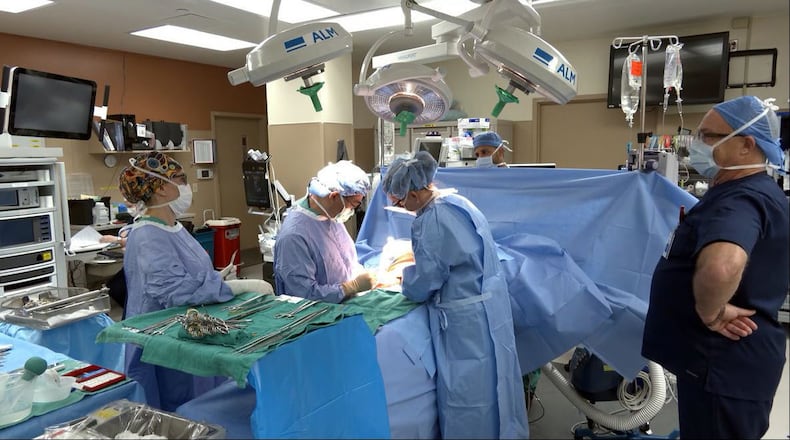 During the storm, AdventHealth said it had roughly 15,000 team members and physicians working at the company's nine hospitals in a tri-county area, coordinating hospital operations and clinical care. (Courtesy of AdventHealth)