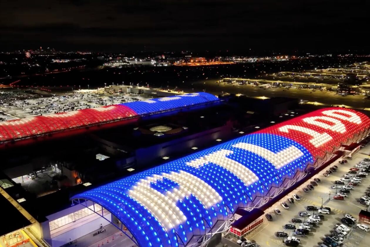 Hartsfield-Jackson ATL 100 year celebration canopy