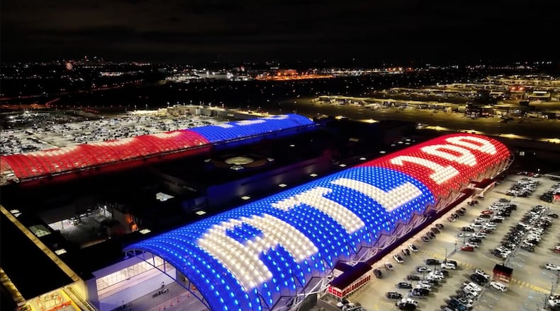 Hartsfield-Jackson ATL 100 year celebration canopy