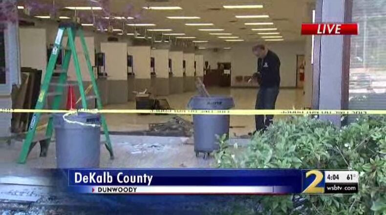 The driver who crashed a car through the window of this Norcross location was not on a road test.