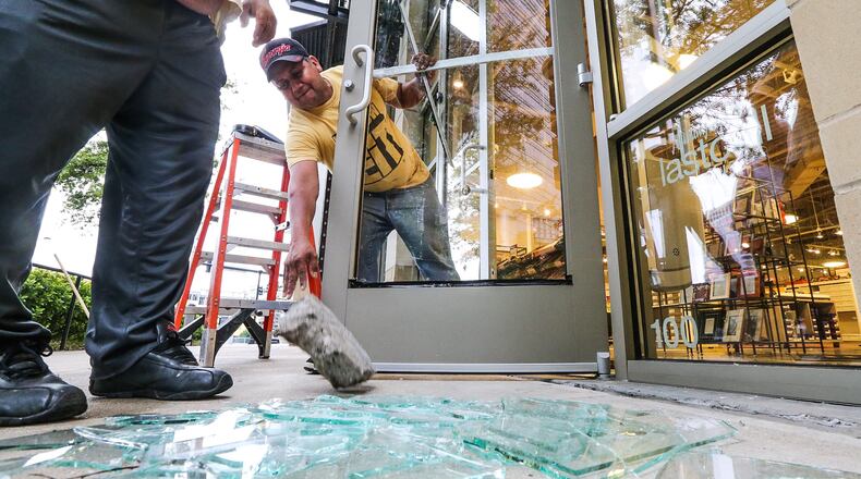 Atlanta police were investigating a smash-and-grab burglary Tues., Aug. 18, 2015, at a Neiman Marcus Last Call in the 3500 block of Peachtree Road. JOHN SPINK / JSPINK@AJC.COM