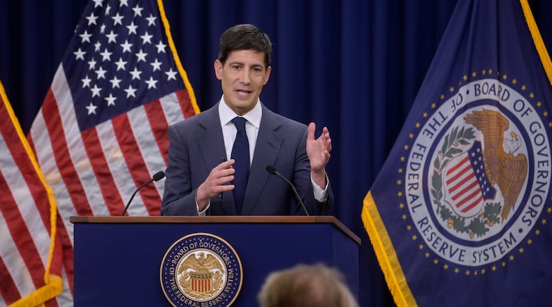 Federal Reserve Chairman Kevin Warsh speaks during a news conference following the Federal Open Market Committee meeting, Wednesday, June 17, 2025, in Washington. (AP Photo/Rod Lamkey, Jr.)