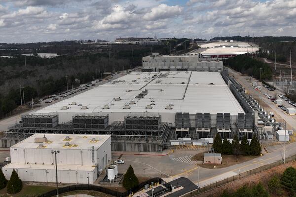 The Douglas County Google Data Center complex is seen on Friday, March 6, 2026, in Lithia Springs, Ga. (Mike Stewart/AP)