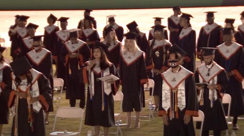 A scene from Dutchtown High’s graduation May 26.