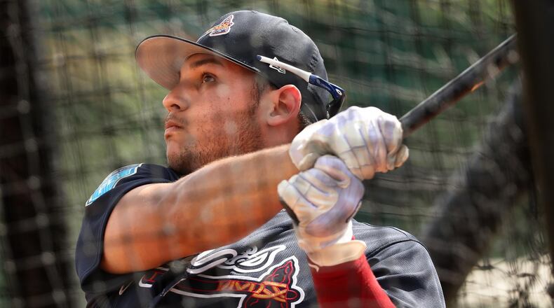 Braves prospect Alex Jackson will be the designated hitter Friday. Curtis Compton/ccompton@ajc.com