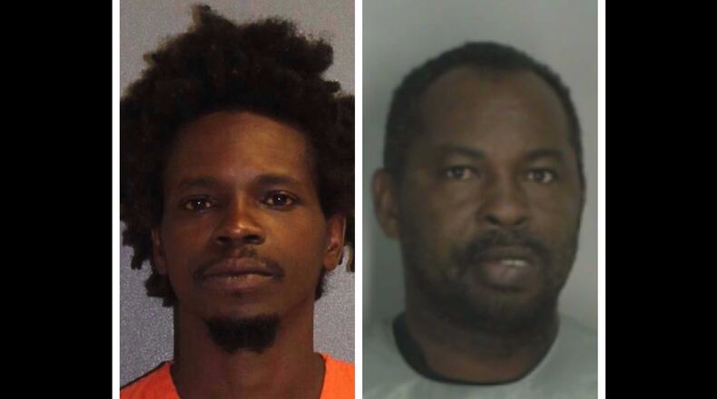 Mugshots of David E. Johnson, Jr. (left) and Branden Pitts