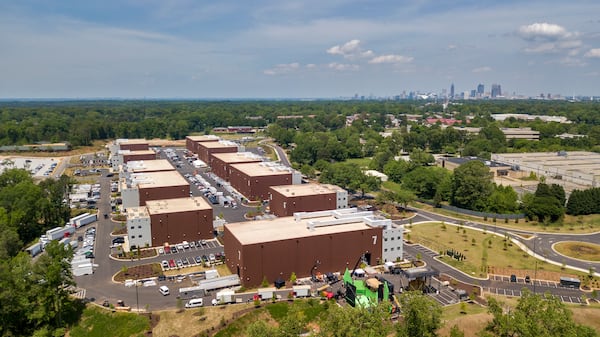Tyler Perry Studios has built a dozen soundstages that the company rents to other production companies. Films including Black Panther and First Man have shot scenes in these buildings. SPECIAL to AJC from Tyler Perry Studios.