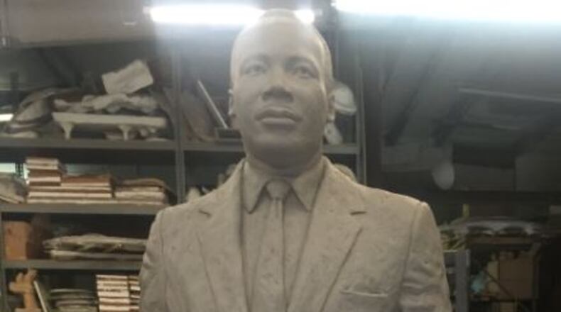 A clay modeling of the Martin Luther King Jr. statue to be placed on the state Capitol lawn in August. Courtesy Georgia Building Authority.