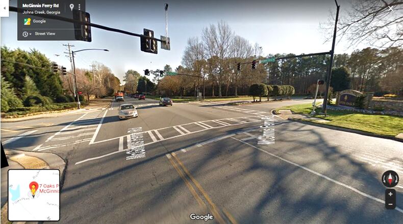 McGinnis Ferry Road in Johns Creek, Alpharetta and Forsyth County will be widened from two to four lanes under an intergovernmental agreement approved by the Johns Creek City Council. GOOGLE MAPS