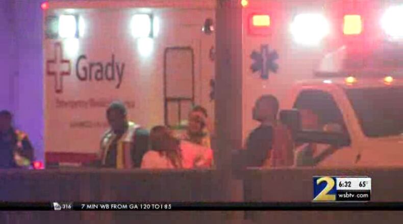 The accident shut down the southbound lanes of the Downtown Connector before Central Avenue for several hours overnight, according to the WSB 24-hour Traffic Center.