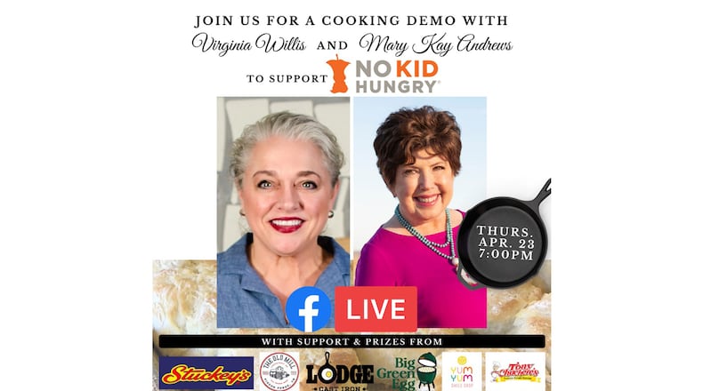 Chef Virginia Willis and author Mary Kay Andrews will team up for a cooking demonstration to raise funds for No Kid Hungry. COURTESY OF VIRGINIA WILLIS