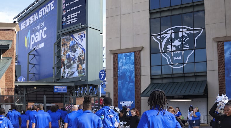 The scene outside of Georgia State's home stadium before the 2023 season opener.